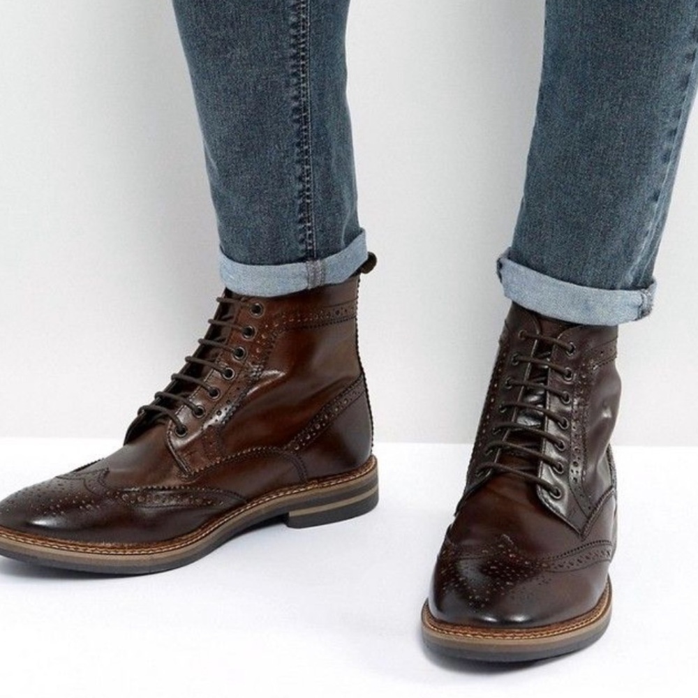 Base London Hurst Classic Brown Leather Boots